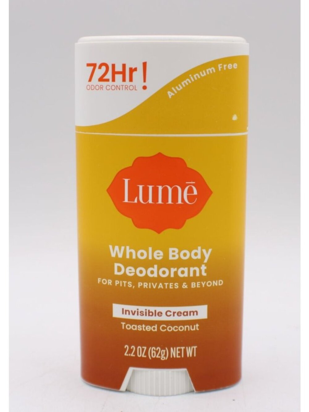 Lume Whole Body Deodorant Invisible Cream Toasted Coconut 2.2oz Aluminum-Free